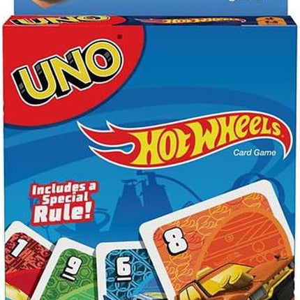 Hot Wheels UNO Matching Card Game Featuring 112 Cards with Hot Wheels Graphics, Game Night, Kids Gift Ages 7 Years & Older