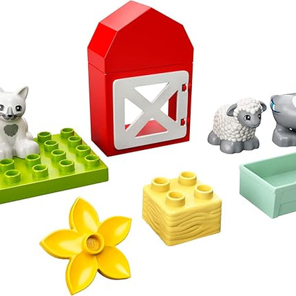 LEGO DUPLO Town Farm Animal Care 10949 Toy for Toddlers, Girls and Boys 2 Plus Years Old with Duck, Pig, Sheep & Cat Figures, Early Development Toys