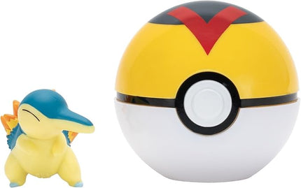 Pokemon Clip N Go 2" Fight Figure Cyndaquil with Level Pokéball - Toy Figure for Kids 4+ - Office Product for Kids Toy