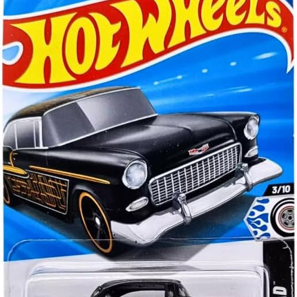 Hot Wheels '55 Chevy Diecast Car, Rod Squad Series 3/10, 1:64 Scale