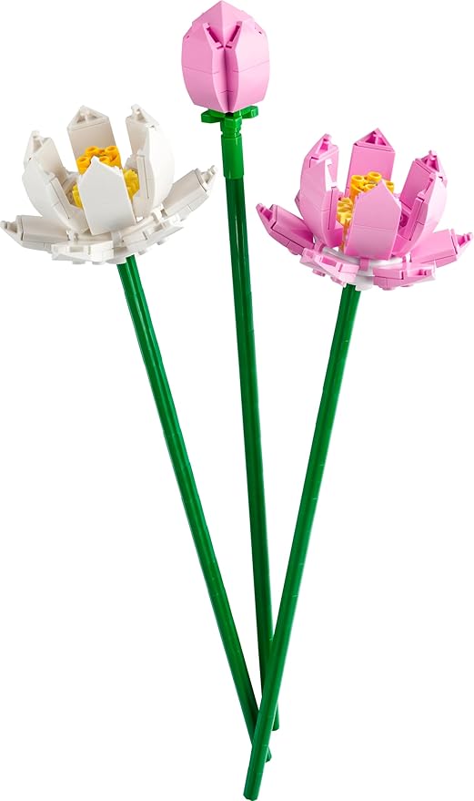 LEGO Lotus Flower - Building Toy for Kids, Girls & Boys, Ages 8+ - Artificial Lotus Flowers for Home Decor & Display - Creative Gift Idea for Her & Him - 40647