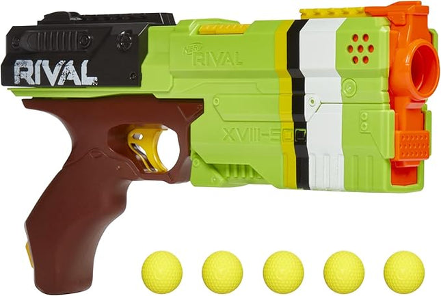 Nerf Rival Kronos XVIII-500 Blaster, Breech-Load, 5 Rival Rounds, Spring Action, 90 FPS Velocity, Green (Amazon Exclusive)
