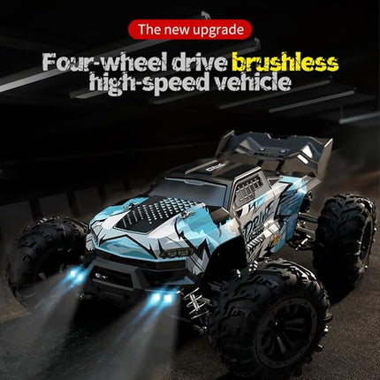 X-Verse 1:16 Fast Brushless RC Car for Adults, Max 50 mph, 4X4Off Road Remote Control Truck, 4WD High Speed Drift RC Car, All Terrain RC Truggy(3 Battery)