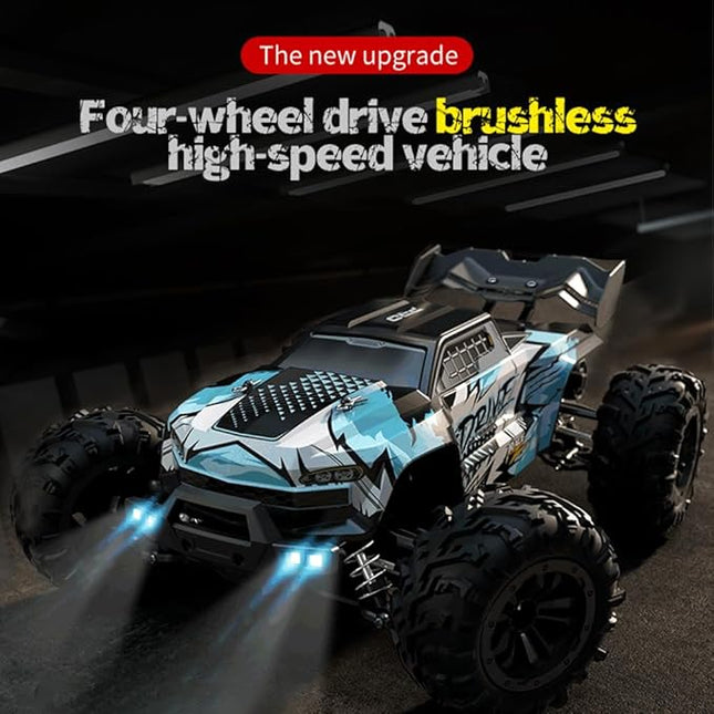 X-Verse 1:16 Fast Brushless RC Car for Adults, Max 50 mph, 4X4Off Road Remote Control Truck, 4WD High Speed Drift RC Car, All Terrain RC Truggy(3 Battery)