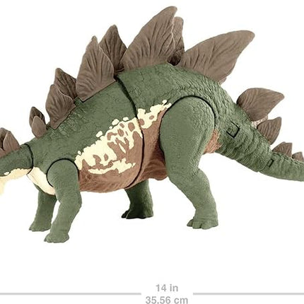 Mattel Jurassic World Toys Camp Cretaceous Mega Destroyers Stegosaurus Dinosaur Action Figure, Toy Gift with Movable Joints, Attack and Breakout Feature