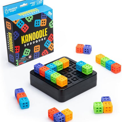 Educational Insights Kanoodle® SudoQube™ - 3D Brain Teaser Puzzle, Pocket Sudoku Game, Color Puzzles & Handheld Board Games for Travel, Gifts for Sudoku Lovers Including Kids, Teens & Adults Ages 7+