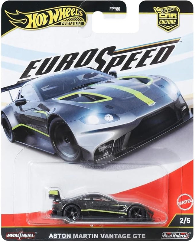 Hot Wheels Premium Car Culture Collectible Toy Car, 1:64 Scale Die-Cast Lamborghini Essenza SCV12, Eurospeed Vehicle with Real Riders Tires