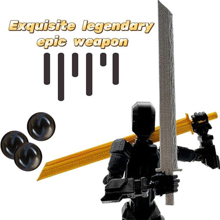 3D Printed 5.54-inch Multi-Jointed Action Figures Dummy13, Full Body Mechanical Movable Toy, Multiple Accessories, Hand Painted Figure, Desk Decoration, Creative Gifts (Z-Set3)