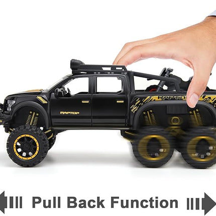 Toy Truck Pickup Model Car for Boys Age 3-8 Diecast Truck by F150 with Sound and Light for Kids, Pull Back Car Gift Toys for 4-7 Years Old