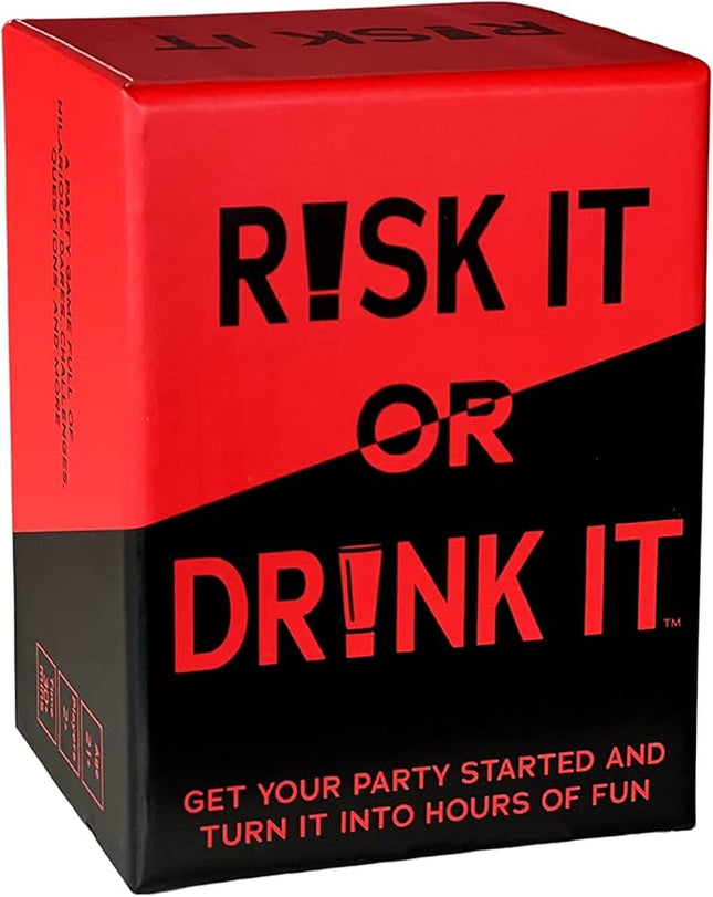 RISK IT OR DRINK IT | Fun Drinking Game for Adults: 150 Hilarious Dares & Risky Questions | Adult Party Games for Block Party, Pregame, College, Girls Night, Bachelorette