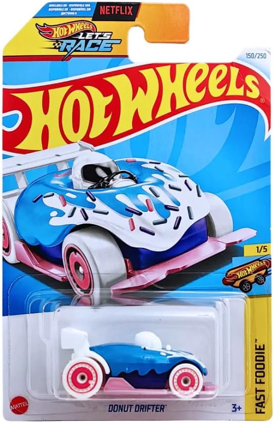 Hot Wheels Donut Drifter, 1/5, White/Blue/Pink, Fast Foodie