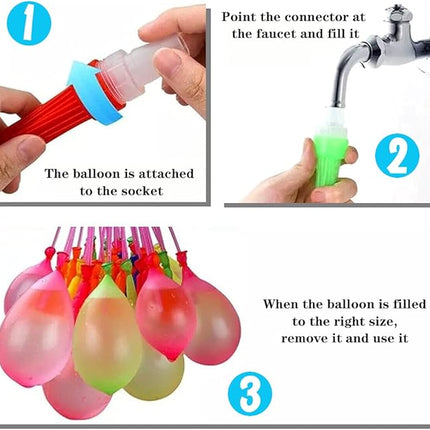 Summer Water Toys Magical Quick Fill Water Balloons for Pools and Water Companions 1184 Balloons (BG)