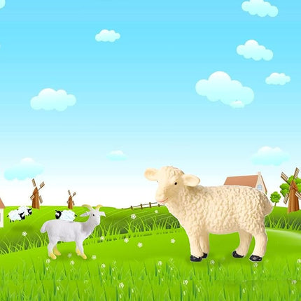 15 Pcs Mini Figures Toys Realistic Farm Animal Figurines, Plastic Learning Educational Playset Animal Themed Party Supplies Cake Topper Ornaments for Easter Egg Birthday Christmas