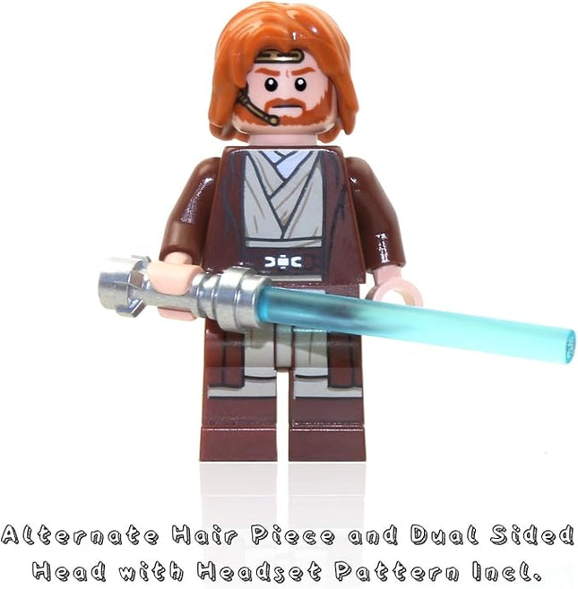 LEGO Star Wars Episode 2 Clone Wars Minifigure - OBI-Wan Kenobi (Brown Robe and Hood) with Lightsaber Limited Edition