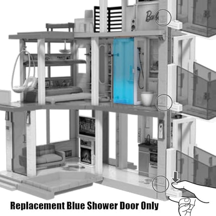 Barbie Replacement Part Dream-House Playset - GRG93 ~ Replacement Blue Shower Door