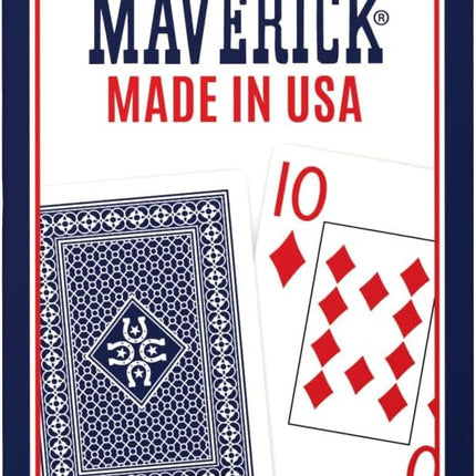 Maverick Playing Cards 12 Pack, Made in USA, Jumbo Index, Red and Blue Decks, Bulk Playing Cards for Poker, Card Games, and Family Game Night