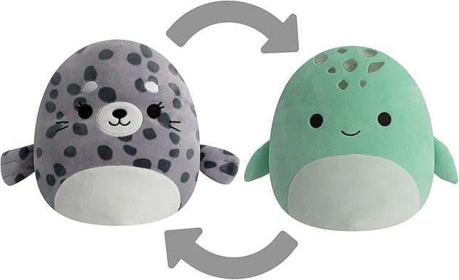 Squishmallows Original FlipAMallows 12in Seal and Turtle Flippable Plush - Official Jazwares Product (Medium)