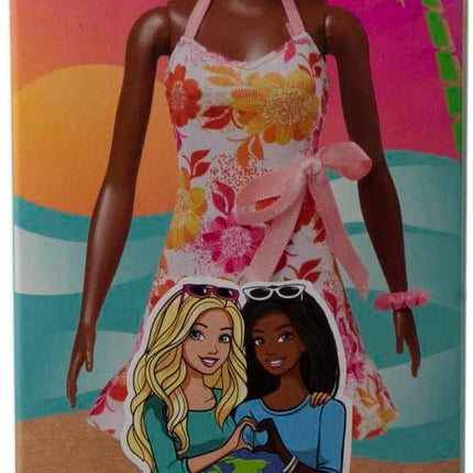 Barbie Loves the Ocean Doll with Natural Black Hair Wearing Pineapple Dress & Accessories, Fashion Doll & Clothes Made from Recycled Plastics