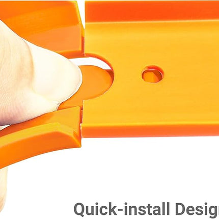 Racetrack Connectors Compatible with Hot Wheels,90 Degree Banked Turn,4 Packs，Upgrade Edition (Orange)