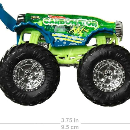 Hot Wheels Monster Trucks, 1:64 Scale Monster Trucks Toy Trucks, Set of 4, Giant Wheels, Favorite Characters and Cool Designs