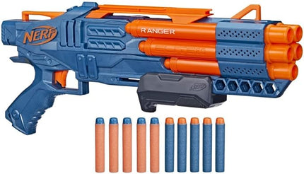 Nerf Elite 2.0 Ranger PD-5 Blaster, 5- Barrel Blasting, 10 Nerf Elite Darts, Easy to Use, Dart Storage, Pump Action