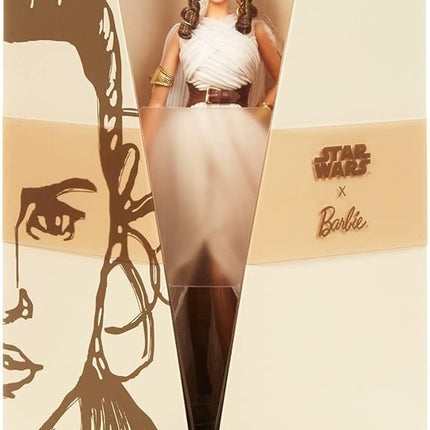 Barbie Collector Star Wars Rey x Doll (~12-inch) Wearing Gown and Accessories, with Doll Stand and Certificate of Authenticity