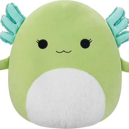 Squishmallows Original 16-Inch Mipsy Green Axolotl with Fuzzy White Belly - Large Ultrasoft Official Jazwares Plush