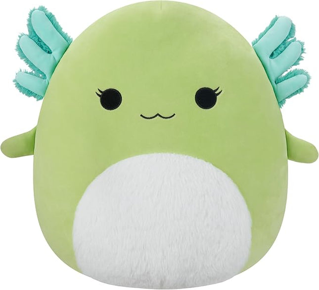 Squishmallows Original 16-Inch Mipsy Green Axolotl with Fuzzy White Belly - Large Ultrasoft Official Jazwares Plush
