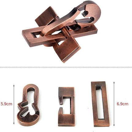 FantasyDay 15 Pcs Brain Teaser Puzzle,Metal Puzzle, Unlock Interlock IQ Test Game, Magic Trick Toy Gift for Kids and Adults