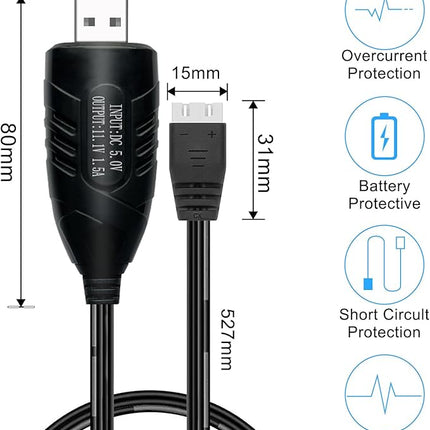 KBT 3S 5000mAh Soft Case LiPo High Discharge Rate Battery with USB Cable 40C(Burst 80C) 11.1V Rechargeable Lithium Polymer Battery with EC5 Plug for RC Car Trucks Boat Vehicle Airplane RC Hobby