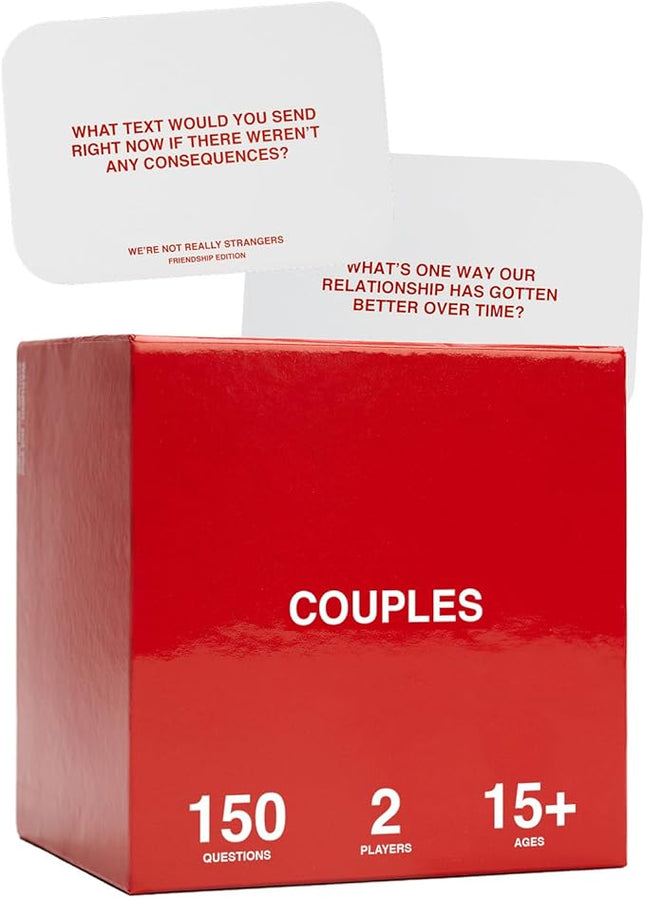 WE'RE NOT REALLY STRANGERS Couples Edition Card Game - 150 Conversation Cards for Couples - 2 Player Game for Memorable Date and Game Nights, Valentine's Gift for Adults and Teens, Ages 15+, 2 Players