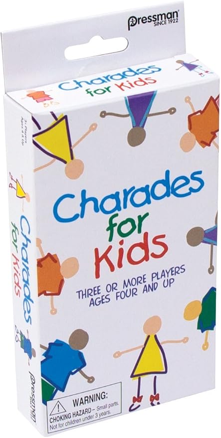 Pressman Charades for Kids Peggable - No Reading Required Family Game Multicolor ,5"