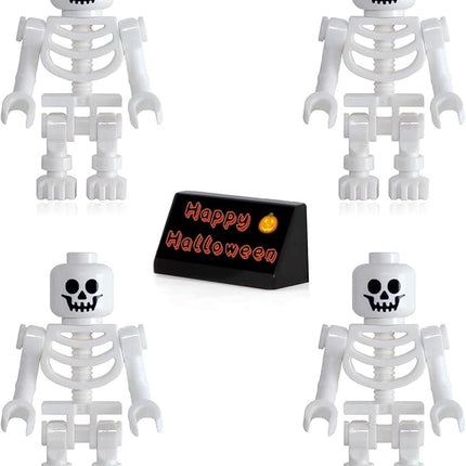 LEGO Pirates of The Caribbean Minifigure - Skeletons (4 Pack) with Halloween Stand