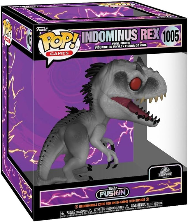 Funko POP! Super: Fusion - Indominus Rex - 1/6 Odds for Rare Chase Variant - Jurassic Park - Collectable Vinyl Figure - Gift Idea - Official Merchandise - for Kids & Adults - Video Games Fans