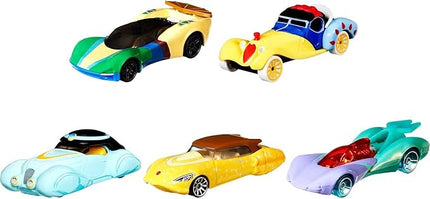 Hot Wheels Disney Princess Toy Cars 5-Pack, Set of 5 Character Vehicles in 1:64 Scale: Mulan, Snow White, Belle, Jasmine & Ariel