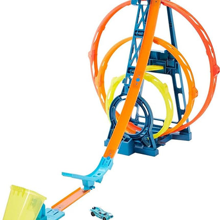 Hot Wheels Track Builder Triple Loop Stunt Loops Hot Wheels 1:64 scale Vehicles