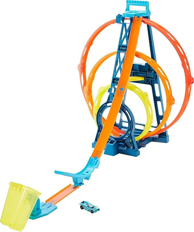 Hot Wheels Track Builder Triple Loop Stunt Loops Hot Wheels 1:64 scale Vehicles