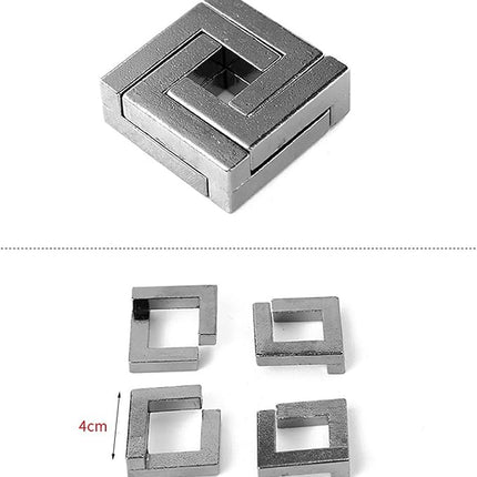 VolksRose 15pcs Brain Teaser Puzzles, Metal Wire Puzzles Set, Mind Smart Game IQ Challenge Puzzle Games, Educational IQ Test Unlock Interlocking Toy Lock Puzzles Gift for Adults Teenagers