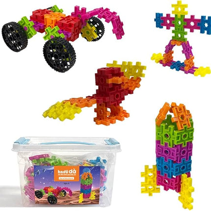 Incredibly Interconnectable Toys KADU DA Out of This World 78 Piece Set - STEM/STEAM Building + Construction Toy, for Open + Imaginative Play