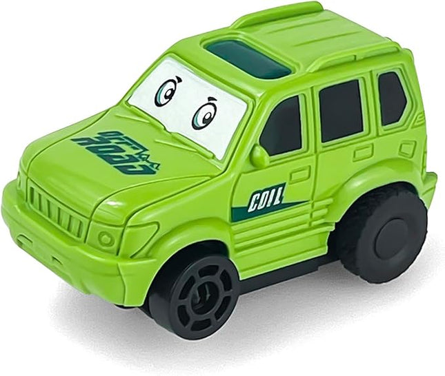 The Small Car Perfectly Designed for Puzzle Racer Kids Car Track,Adding Vehicles, and Adding Game Members, Add Fun to The Game (Jeep)