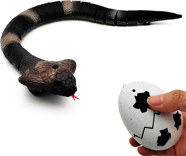 Upgrade Remote Control Snake Toy Electric Sensor RC Cobra Realistic Fast Flexible Moving Fake Joke Scary Trick Prank for Pets Cats Dogs Kids Boys Birthday Gifts