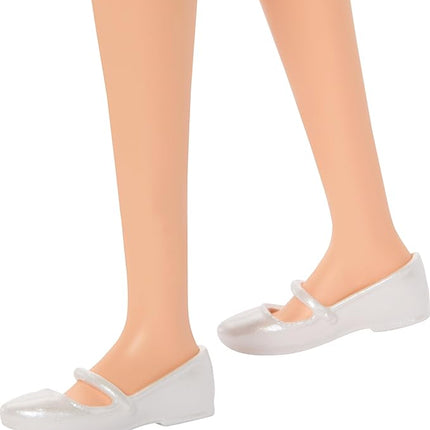 Barbie Fashionistas Doll #224 with Black Wavy Hair, Pink Gingham Dress & Accessories, 65th Anniversary Collectible Toy