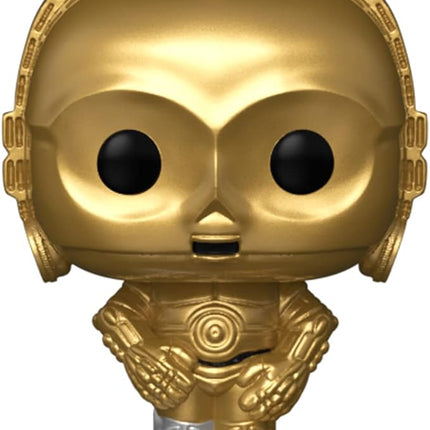 Funko Bitty POP! Star Wars - Leia, 4-Pack - Princess Leia, R2-D2, C-3PO and A Surprise Mystery Mini Figure - 0.9 Inch (2.2 Cm) Collectable - Stackable Display Shelf Included - Gift Idea