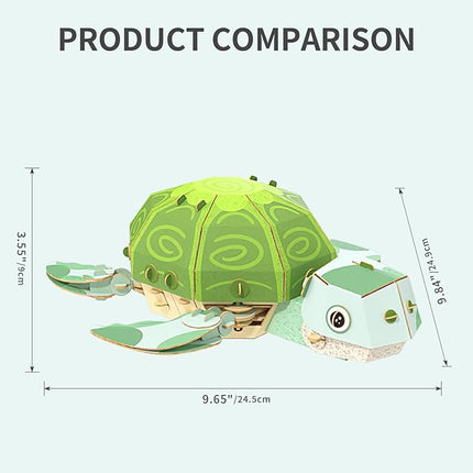 3D Puzzles for Kids Ages 8-13 – Eco-Friendly DIY Educational Toy for Boys and Girls,Creative Brain-Teaser Puzzles,Turtle Rompecabezas 3D, Birthday