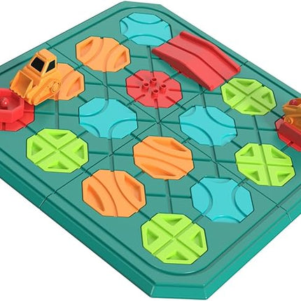 Kids STEM Board Games Educational Learning Toys，Logic Road Builder Games，Brain Teasers Puzzles Toys，Montessori Preschool Birthdays Gifts for Kids Ages 4 5 6 7 Year Old Boys Girls