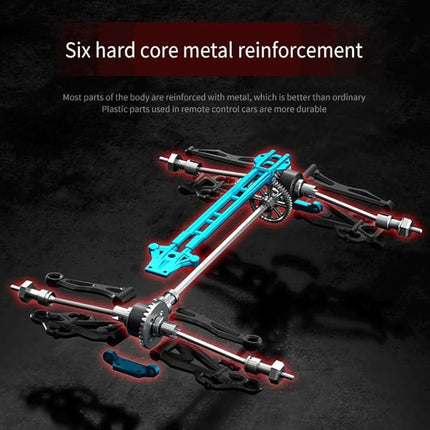 X-Verse 16103PRO 1:16 Fast Brushless RC Car for Adults, Max 50 mph, 4X4Off Road Remote Control Truck, 4WD High Speed Drift RC Car, All Terrain RC Truggy(3 Battery)