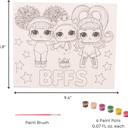 LOL Surprise Creative Coloring Canvas Painting and Activity Set for Kids, 1000+ pcs