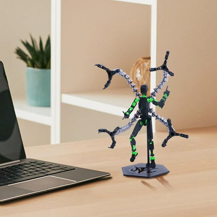 T13 Action Figure (Assembly Completed) Titan 13 Dummy 13 Action Figure Robot 13 Figure 3D Printed Articulated Multi-Jointed Movable Robot Model (Tentacle-GN)