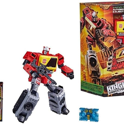 Transformers Toys Generations War for Cybertron: Kingdom Voyager WFC-K44 Autobot Blaster & Eject Action Figure - Kids Ages 8 and Up, 7-inch