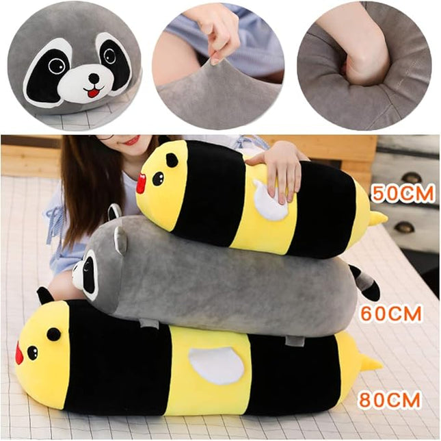 Bee Plush Pillow, Bee Stuffed Animal Toy Cute Soft Plush Hugging Pillow Gifts for Birthday, Christmas, Valentine 23.6"